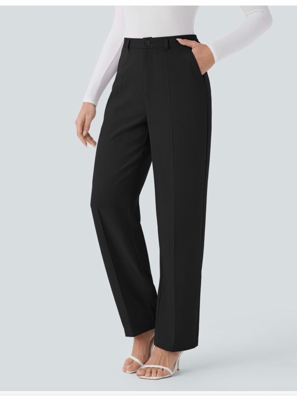 Halara High Waisted Pocket Straight Leg Work Pants